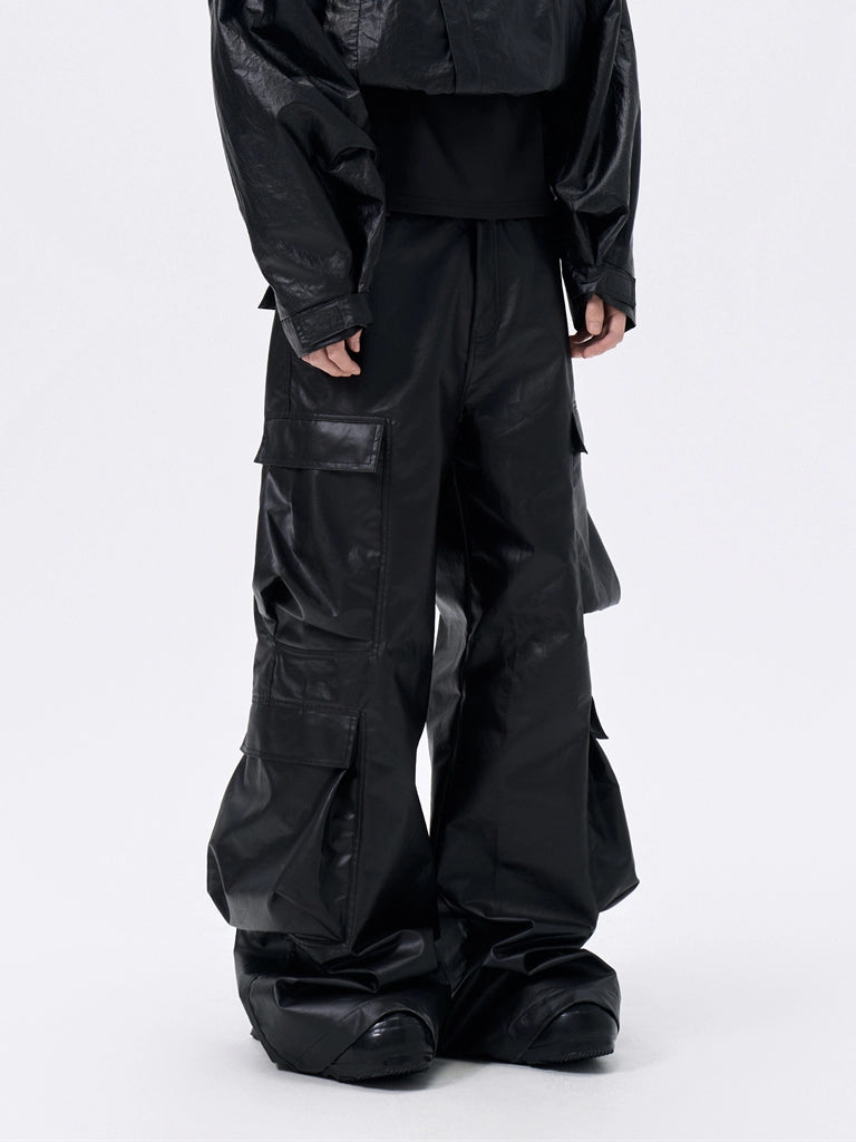FRKM SCD Multi-Pocket Wax-Coated Three-Dimensional Cargo Pants - TATUM.