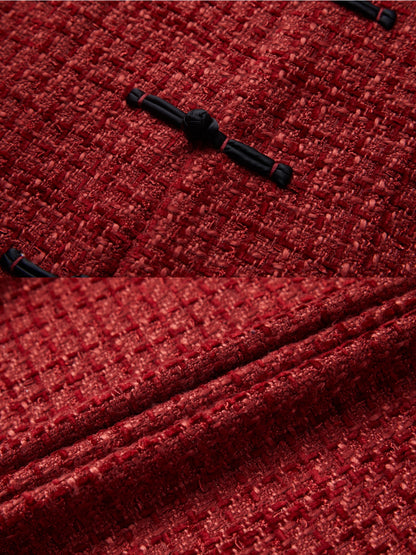 OWNLIFE Tang tweed buckle high end coat  - KENDY.