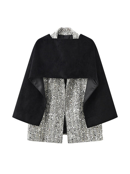 JIECHI  loose casual shawl woolen coat - KHALI.