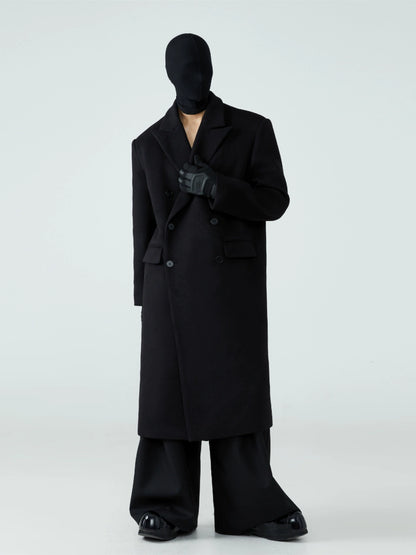 FRKM SCD Double Breasted Cashmere Thickened Wool Midi Jacket - NONNY.