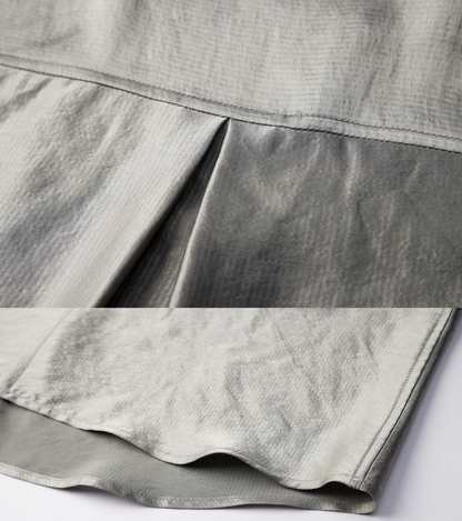 OWNLIFE acetic acid improved collar seersucker texture shirt - DAVE.