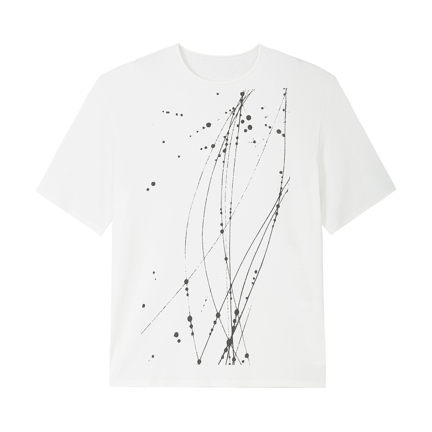 FRKM SCD splashed ink breathable loose crew neck short sleeve T-shirt - TITAN.