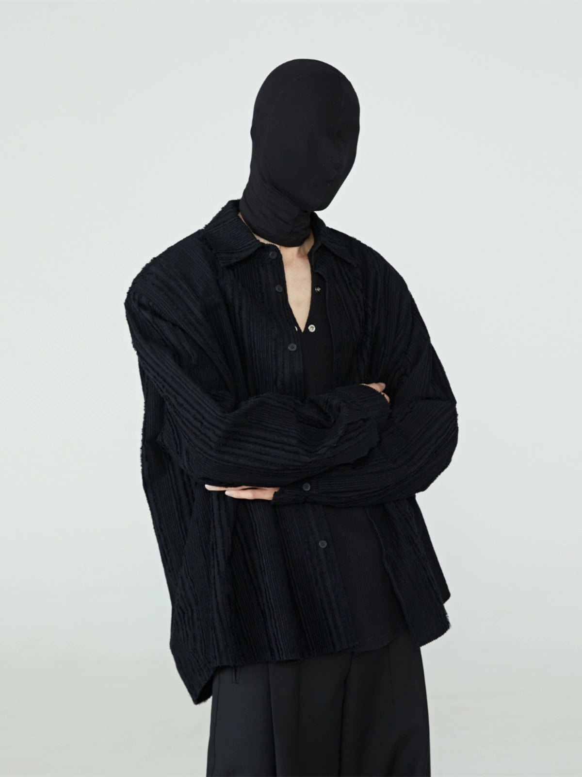 FRKM SCD Raw Edges Stitched Loose Long Sleeve Top - INA.