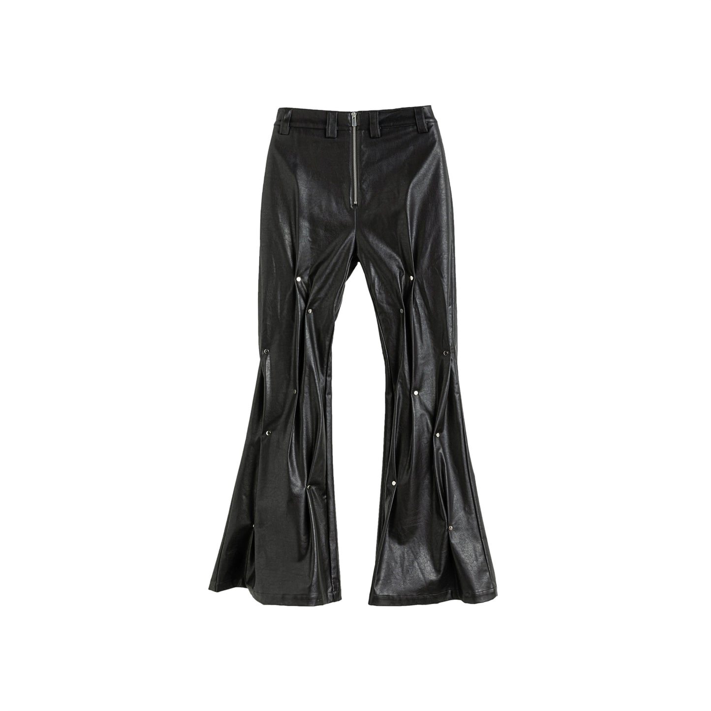 FRKM SCD Handmade Rivet Inlay Pinch Pleating Leather Pants Jacket- BAR.