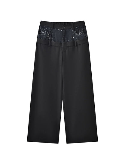 JIECHI straight-leg loose suit pants - SATIRE.