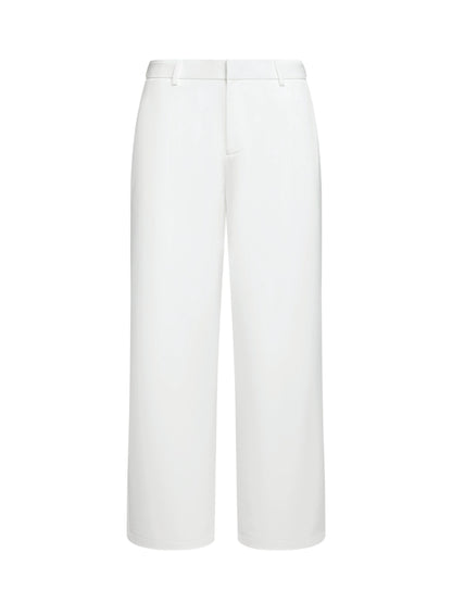 OWNLIFE Silk Straight White Drape Anti-Wrinkle Pants - WILLIAM.