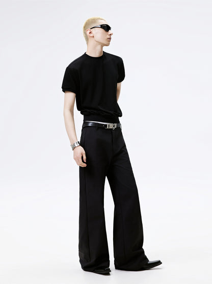 FRKM SCD Black Straight Casual Bootcut Basic Pants - XYLO.