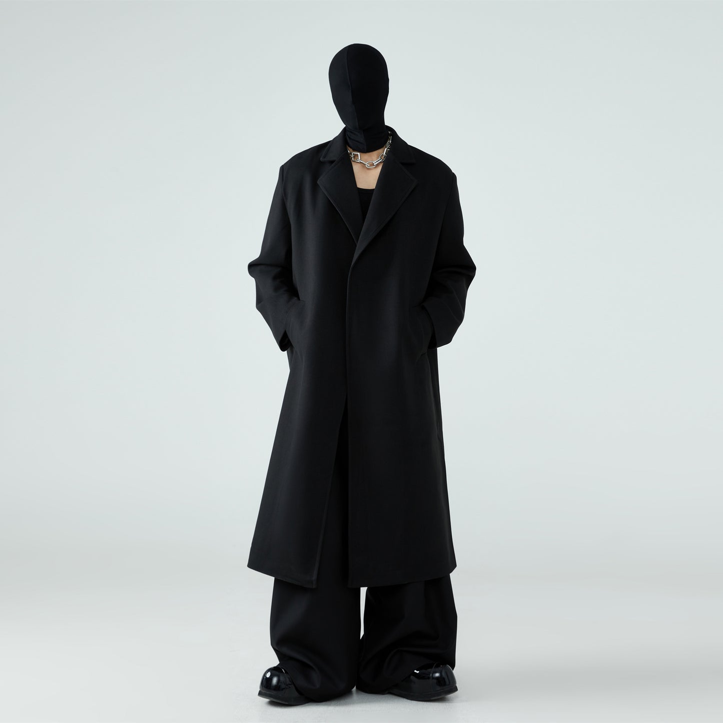 FRKM SCD 24 FW Buttonless Tweed Thickened Midi Trench Coat - MELISSA.