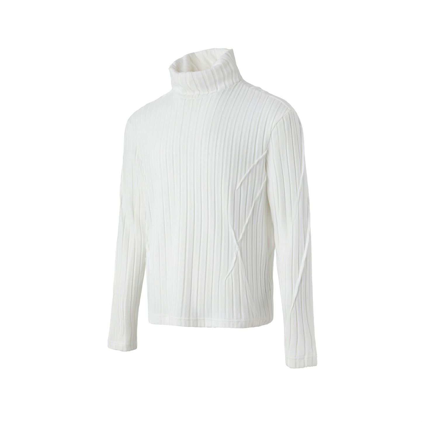 FRKM SCD Hooded Face Mask Vertical Striped Fleece Fall Knit Pullover - ISLA.