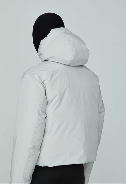 FRKM SCD FW Unisex Short Hooded Solid Color Super Thick All-Match Down Jacket - OLAF.