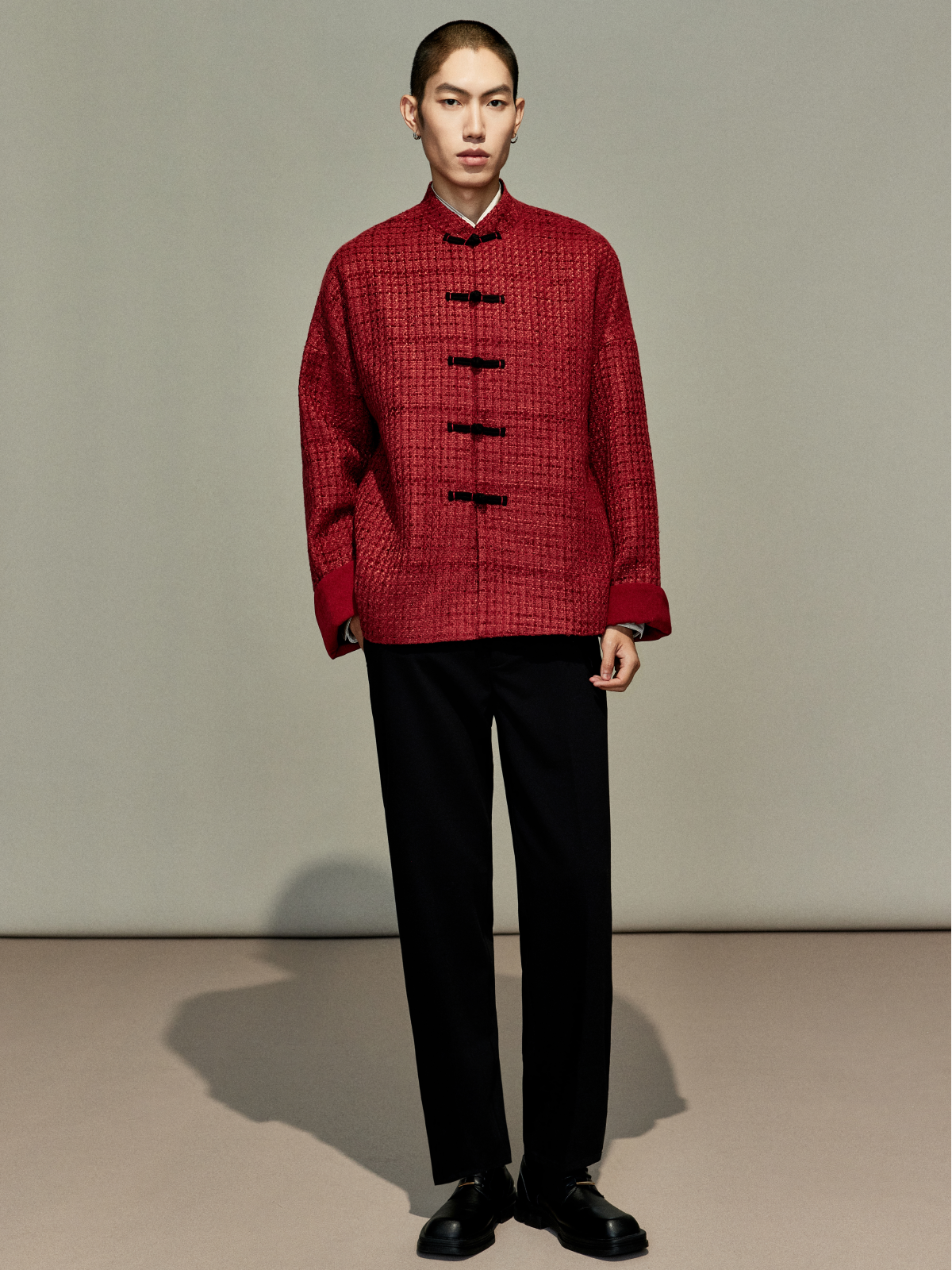 OWNLIFE Tang tweed buckle high end coat  - KENDY.