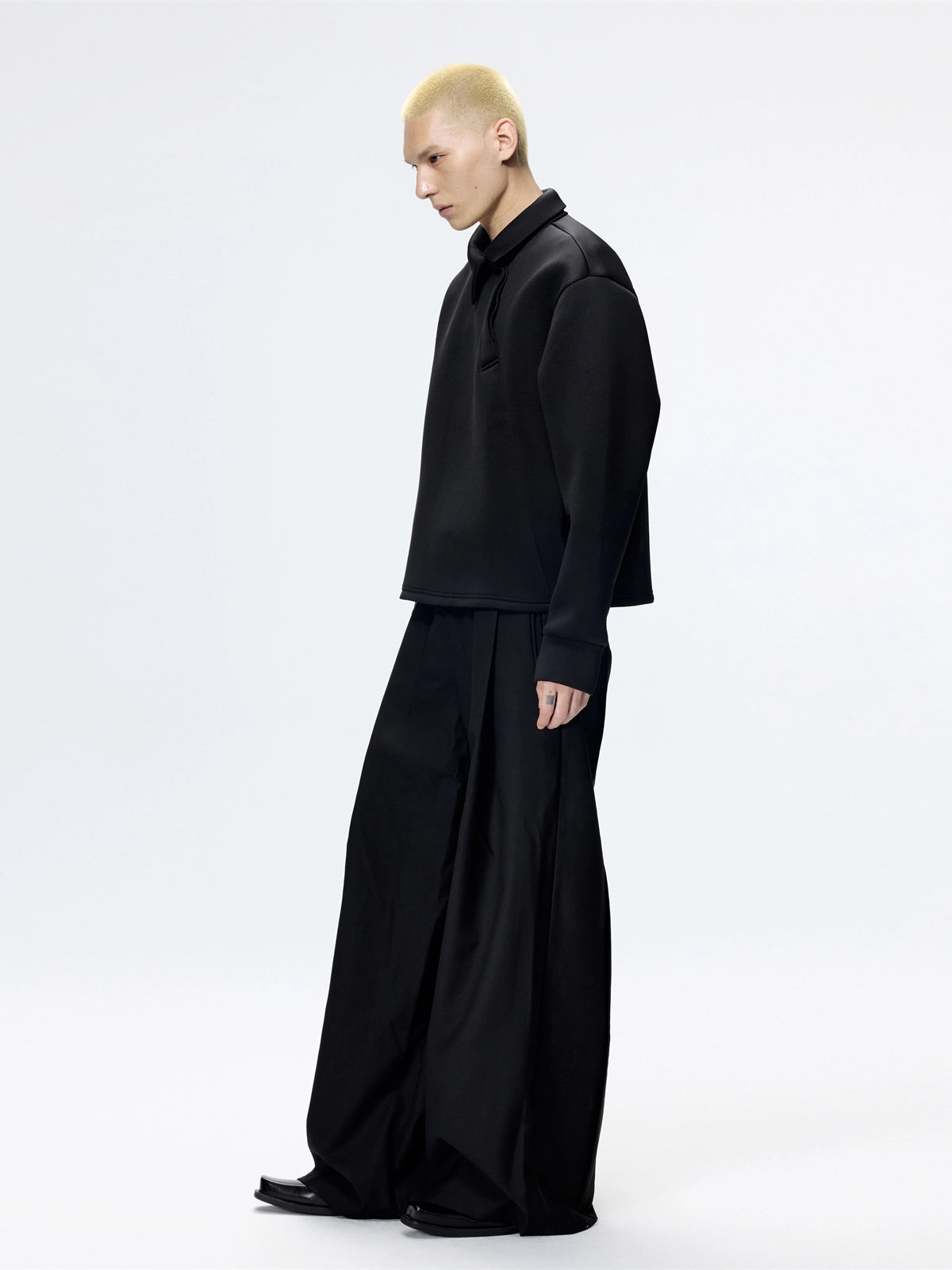 FRKM SCD Slanted Neck Deconstructed Cotton Sweatshirt Top - GRENADE.
