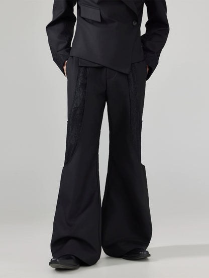 FRKM SCD Deconstructed Black Slightly Flared Pants and Suit Set - OMAR.