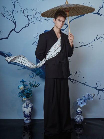 JIECHI  straight-leg loose casual mopping suit pants - TRUTH.