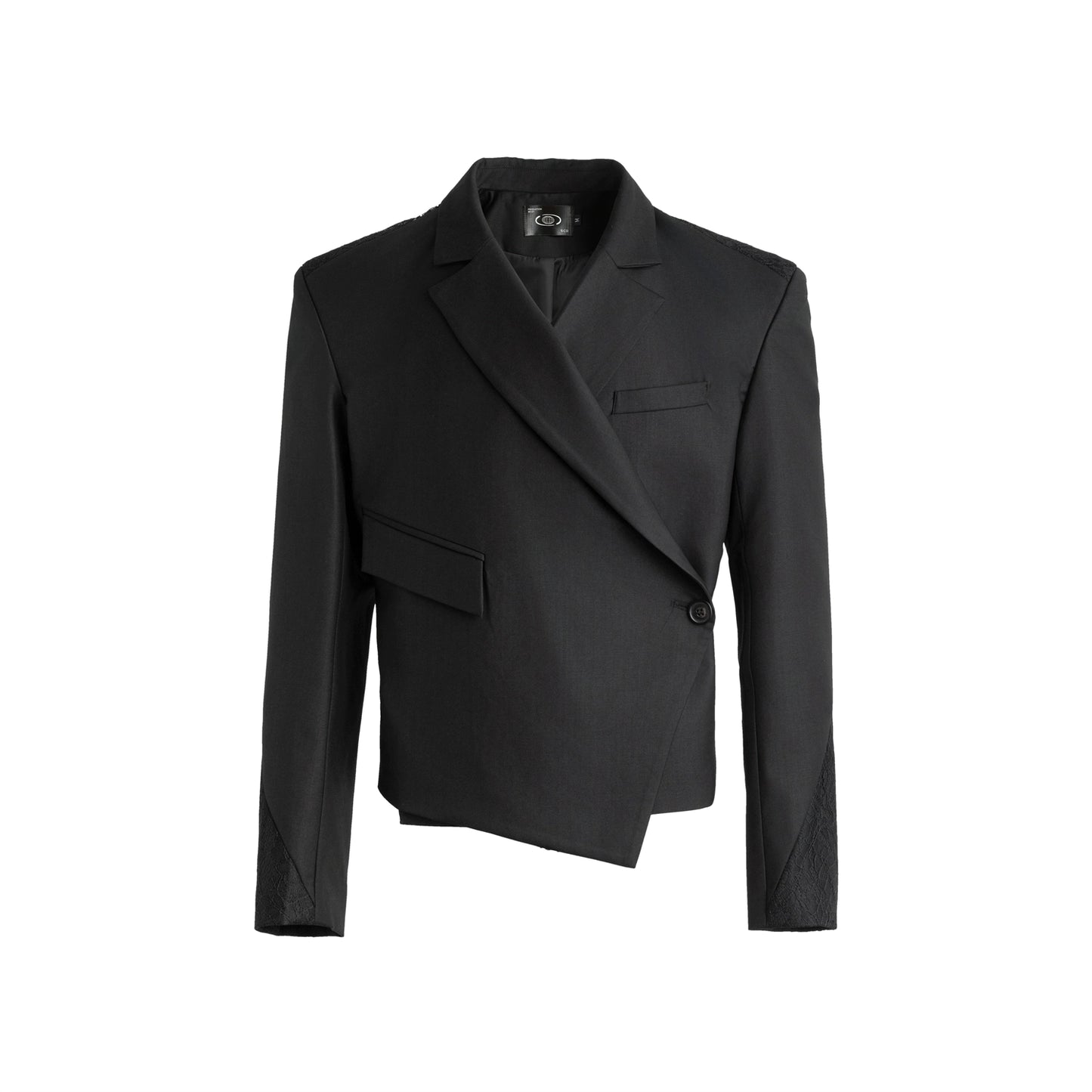 FRKM SCD Lace Panels Irregular Casual Slim Fit Blazer and Pant Set - NARA.