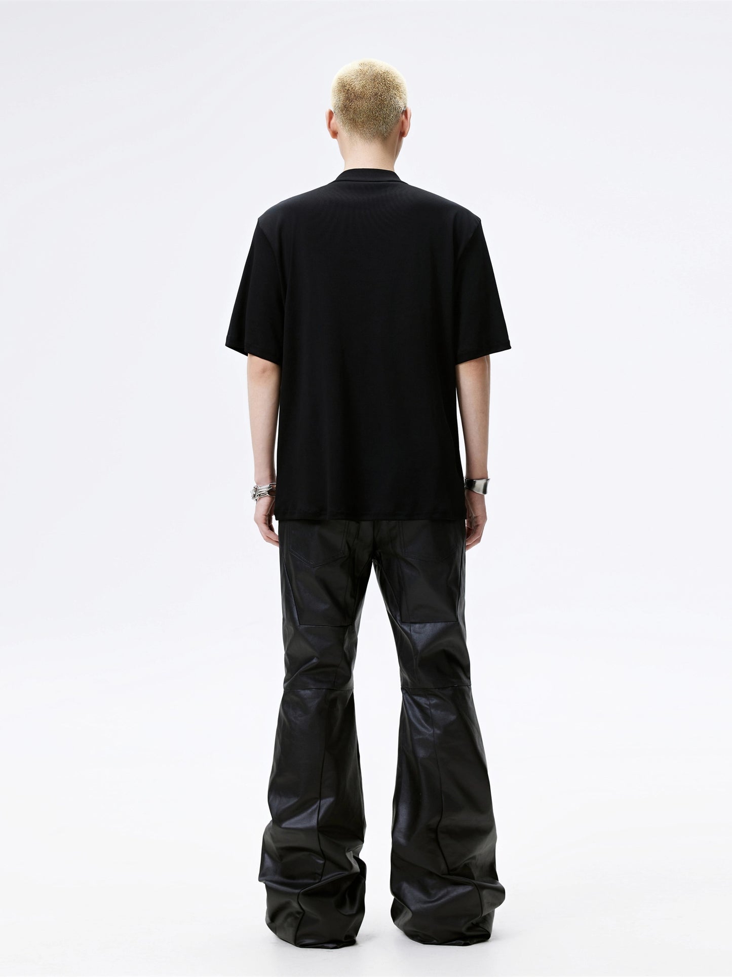 FRKM SCD Black Half Zip Small Neckline Short Sleeve Top - ALAN.