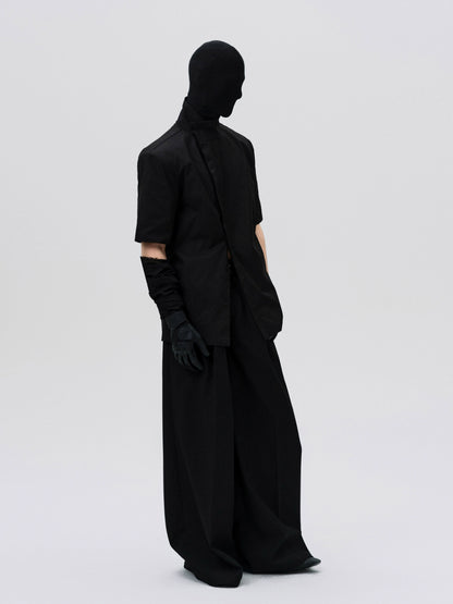 FRKM SCD Three-Dimensional Large Lapel Detachable 3D Cropped Shirt - UNA.