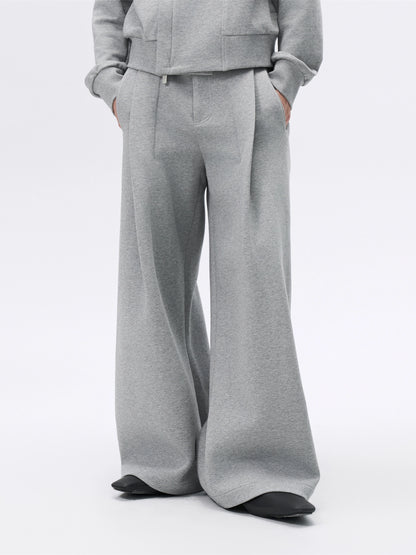 FRKM SCD Grey Pleated Casual Sweater and Sweatpants Set - WYATT.