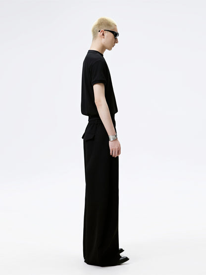 FRKM SCD Ribbed Waist Stretch Short Sleeve Versatile T-Shirt - FAST.