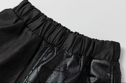 FRKM SCD SS summer heavy coated wax unisex slit loose stitching wide-leg shorts - ERILA.