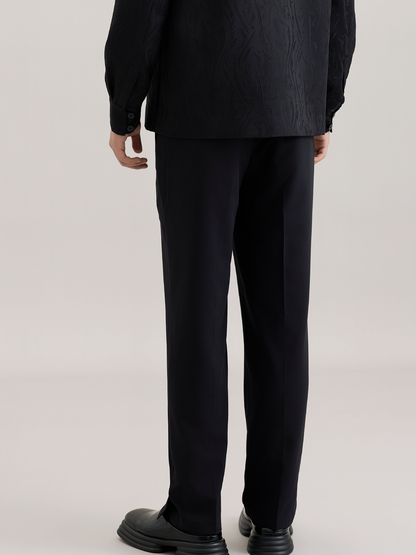 OWNLIFE straight-leg wool stretch versatile pants - KENDRICK.