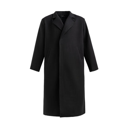 FRKM SCD 24 FW Buttonless Tweed Thickened Midi Trench Coat - MELISSA.