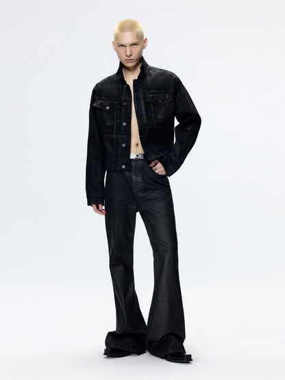 FRKM SCD Pure Hand Brushed Wax High Ounce Fabric Denim Jacket - ION.